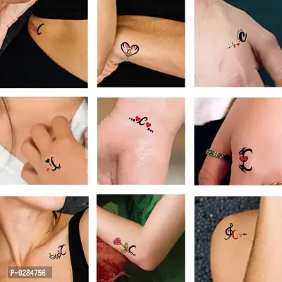 C Name Alphabet Tattoo Waterproof For Men and Women Temporary Body Tattoo-thumb0