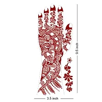 Full hand henna tattoo Design both hand (one pair) feel realistic mehndi color on hand-thumb2