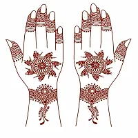 Full Hand Henna Tattoo Both Hand Realistic mehndi color on hand For Women-thumb1