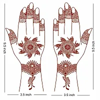 Full Hand Henna Tattoo Both Hand Realistic mehndi color on hand For Women-thumb3