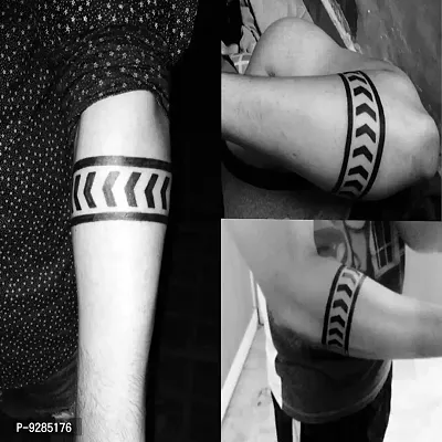 Arrow Hand Band Men Waterproof Temporary Body Tattoo