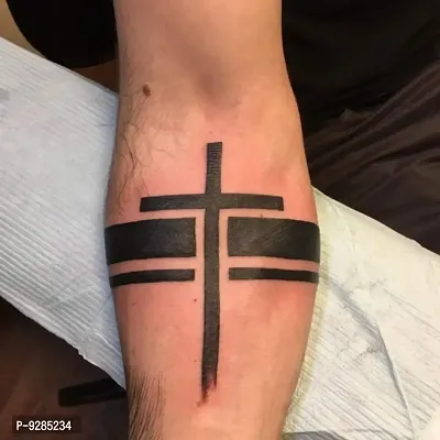 Temporary Tattoowala Armband Cross Tattoo Waterproof Men and Women Temporary Body Tattoo-thumb2