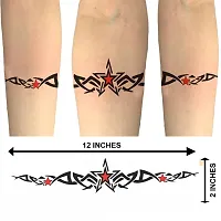 Star with Tribal Hand Band Tattoo Waterproof For Boy and Girl Temporary Body Tattoo Star with Tribal Hand Band Tattoo-thumb1