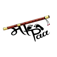 Maa Paa with Flute Tattoo Waterproof Temporary Tattoo-thumb2