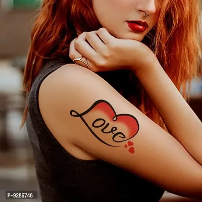 Heart Love Heart Tattoo Design Waterproof Temporary Body Tattoo Heart Love Music Wing Tattoo-thumb0