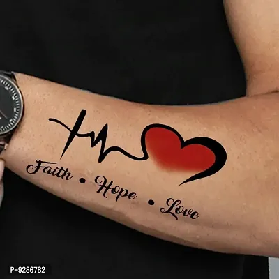 Faith Hope Love Heart Tattoo Waterproof Temporary Body Tattoo