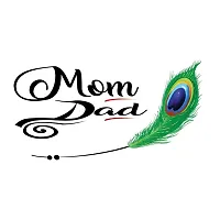 Mom and Dad Tattoo with Peacock Feather Waterproof Temporary Body Tattoo  (Mom and Dad Tattoo)-thumb2