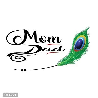 Mom and Dad Tattoo with Peacock Feather Waterproof Temporary Body Tattoo  (Mom and Dad Tattoo)-thumb3