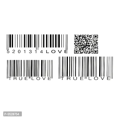 Temporary Tattoo Sticker True Love Barcode Tattoo Waterproof Sticker For Men and Women Temporary Body Tattoo-thumb3