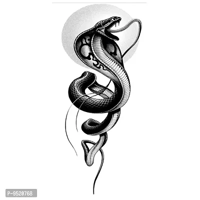 Snake Animal Tattoo Waterproof Sticker Background Stock Temporary Body Tattoo-thumb2