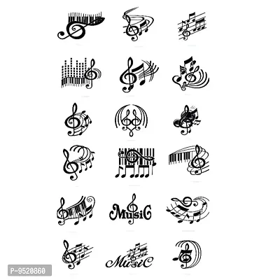 Music Logo Arrow Top 18 Tattoo For Men and Women Waterproof Sticker Temporary Body Tattoo-thumb2