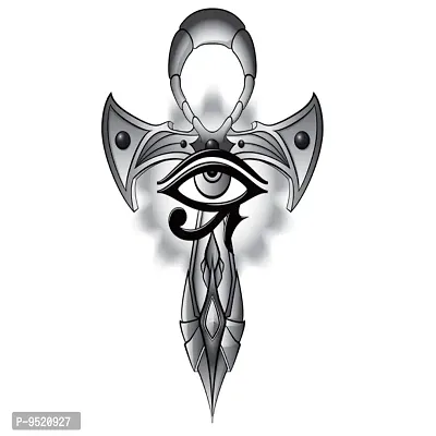 Anchor With Eyes Tattoo Look Like Sword Waterproof Sticker Temporary Body Tattoo For Men and Women-thumb2