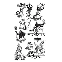 God of Shiva and Trishul Tattoo Waterproof Sticker Shiv Damru Temporary Body Tattoo-thumb1