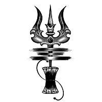 Shiv with Trishul Tattoo Waterproof Sticker Mahadev God Shiva Temporary Body Tattoo-thumb1