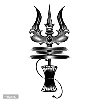 Shiv with Trishul Tattoo Waterproof Sticker Mahadev God Shiva Temporary Body Tattoo-thumb2