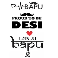 Bapu Proud To Be Desi Tattoo Lab Ju Babu Waterproof Sticker Temporary for Men Tattoo-thumb1