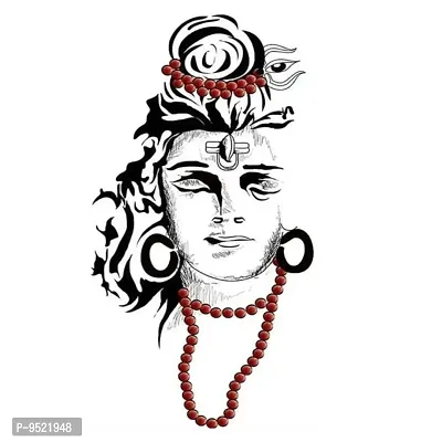 God Shiv with Rudraksh Tattoo For Boy and Girl Temporary Body Tattoo Waterproof Sticker-thumb2