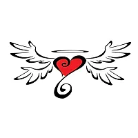 Heart With Wings Tattoo Waterproof For Men and Women Sticker Temporary Body Tattoo-thumb1