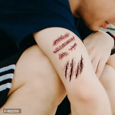 Halloween Tattoo Cuts off Temporary Body Tattoo Waterproof Sticker For Men and Women