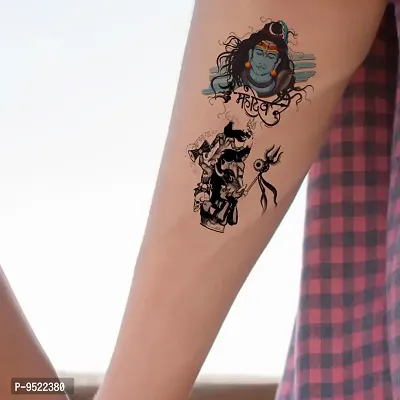 Mahadev with Shiva Tattoo God Sticker Waterproof For Men and Women Temporary Body Tattoo