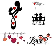 Temporary Tattoowala Love Cute Girl Boy Designs Pack of 4 Temporary Tattoo Sticker For Men and Woman Temporary body Tattoo (2x4 Inch)-thumb1