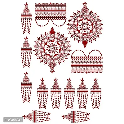 Both Side Mandala Mehndi Design Waterproof For Girls Body Sticker-thumb2