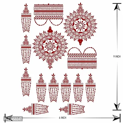 Both Side Mandala Mehndi Design Waterproof For Girls Body Sticker-thumb3