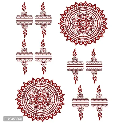 Mehndi Mandala Henna Tattoo Waterproof Body Sticker For Women-thumb3