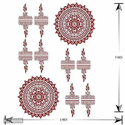 Mehndi Mandala Henna Tattoo Waterproof Body Sticker For Women-thumb4