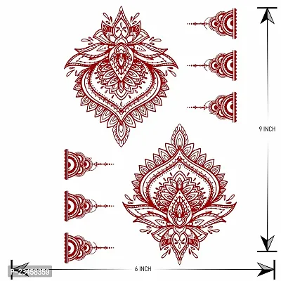 Mehndi Louts Mehndi Henna Tattoo Waterproof For Girl Body Sticker-thumb3