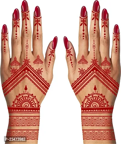 Temporary Tattoowala Full Hand Side Mehndi Tattoo For Women Waterproof Temporary Tattoo-thumb0