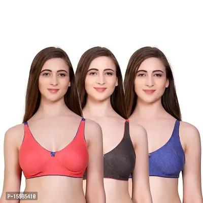 PACK OF 3 Girls Sports Non Padded Bra Maternity Wear Blouse bra