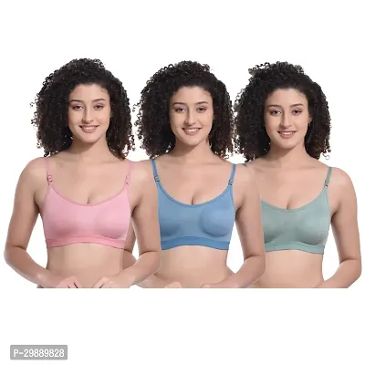 Women Sports Bra Non Padded Pack of 3-thumb0