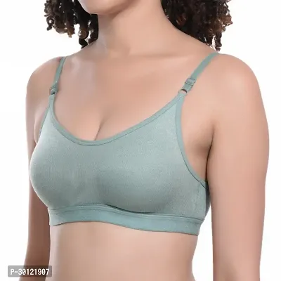 Trendy Cotton Blend Sports Bra Pack of  3-thumb2