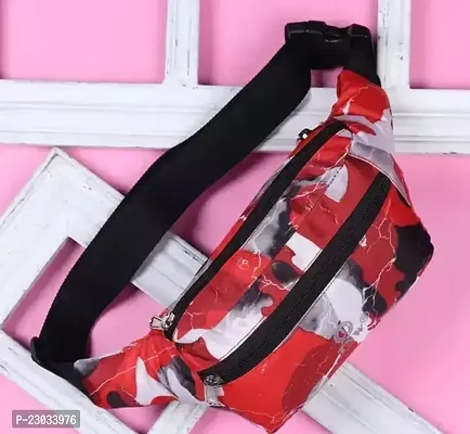 Stylish Red Synthetic Crossbody Waist Bag For Women-thumb0