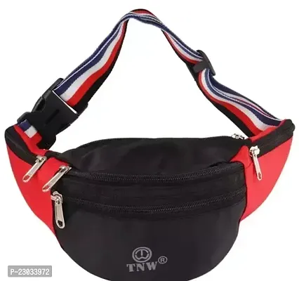 Stylish Black Synthetic Crossbody Waist Bag For Women-thumb0