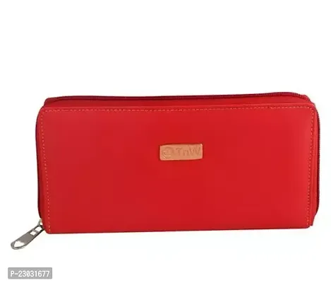 Stylish Orange Color Artificial Leather Free Size Clutches For Women