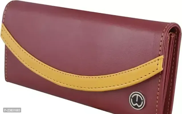 Stylish Brown Color Artificial Leather Free Size Clutches For Women