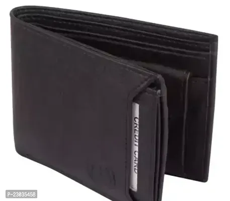 Comfortable Short Length Solid Two Fold Wallet For Men-thumb0