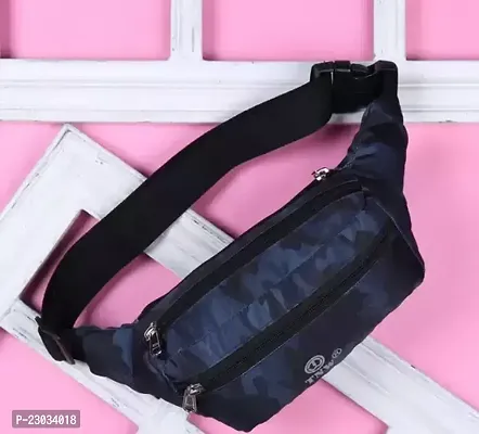 Stylish Blue Synthetic Crossbody Waist Bag For Women