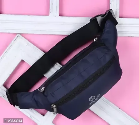 Stylish Blue Synthetic Crossbody Waist Bag For Women