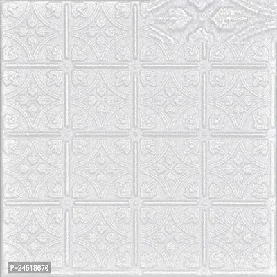 Emma Flowers Ceiling Tile, White-thumb0