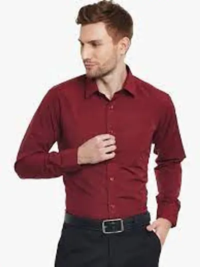 KOSZULE Formal Regular Fit Solid Khadi Shirt Full Sleeves for Men