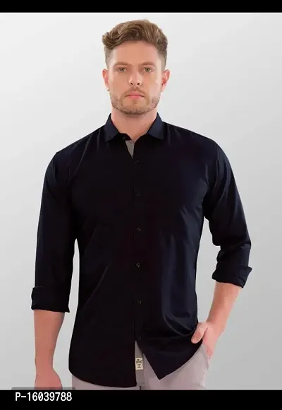 Formal Pure Cotton Black Shirt For Man