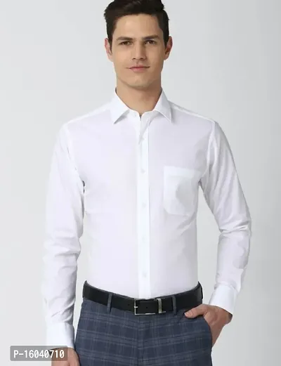 Premium Formal Cotton Blend White Shirt for Men