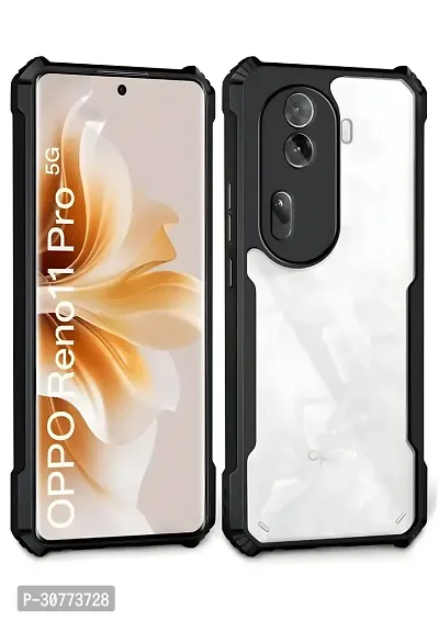 Back Cover for OPPO RENO 11 PRO 5G 37 Black Silicon Pack of 1