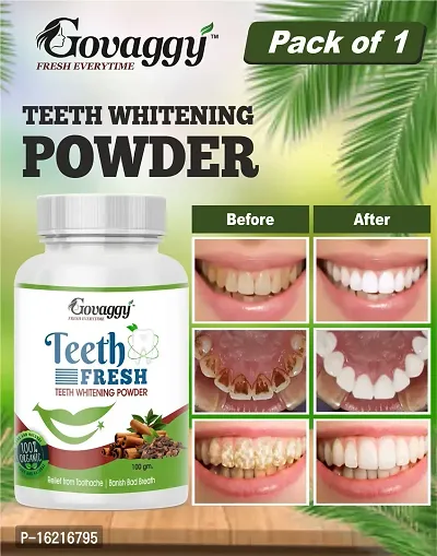 Govaggy Teeth Bright Natural Teeth Whitening Powder-thumb0