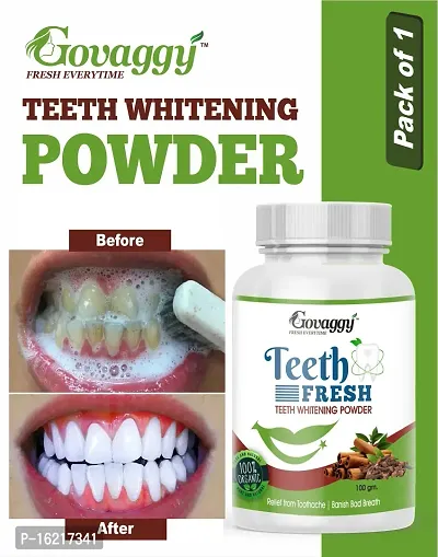 Govaggy Teeth Brilliance Fast-Acting Whitening Powder for Stain Removal