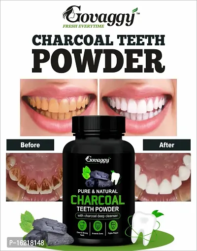 Govaggy pure and natural charcoal teeth whitenig powder-thumb0