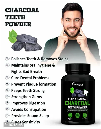 Govaggy pure and natural charcoal teeth whitenig powder-thumb4